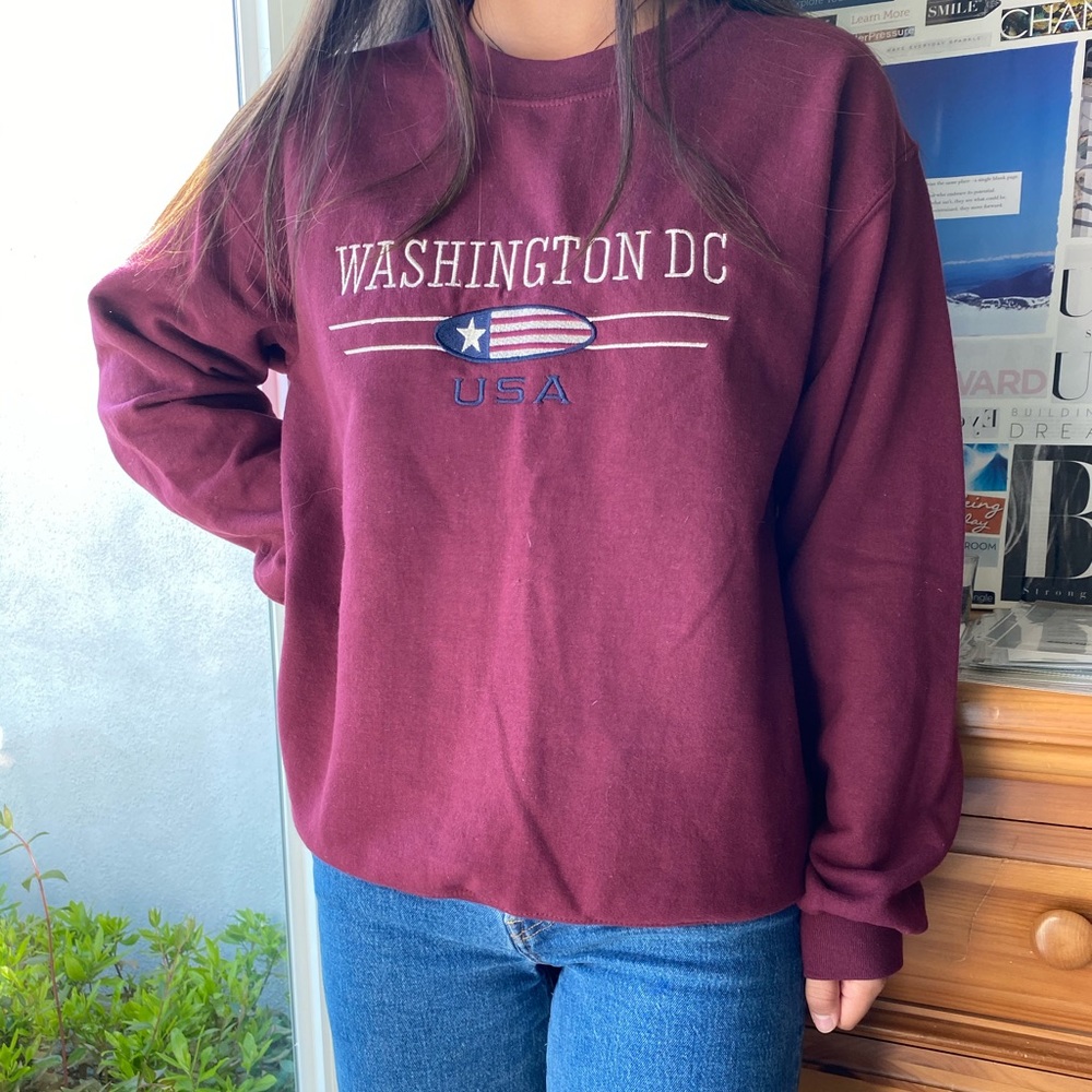 Maroon crew neck